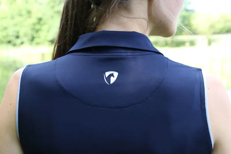 Hy Equestrian Synergy Sleeveless Polo - Navy-2